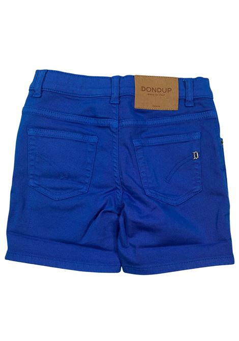 Blue cotton Bermuda shorts for children DONDUP | DMBE57C/SUBLU ELETTRICO